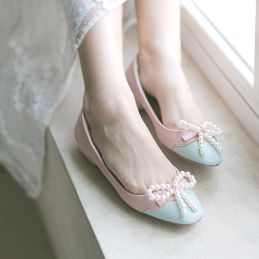 LACE LYNELLE X CHERRYDREAMY FLATSHOES PERLA