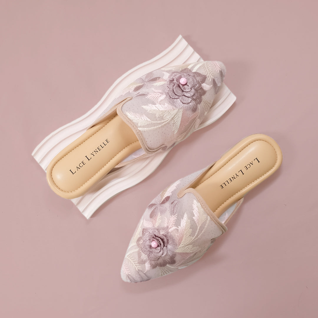 LACE LYNELLE MULES ORIANA LAVENDER