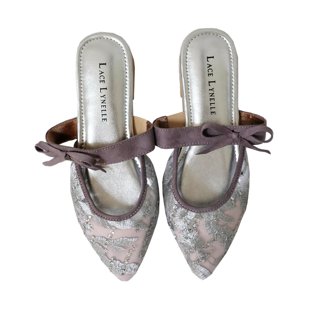 LACE LYNELLE MULES ARIN SILVER