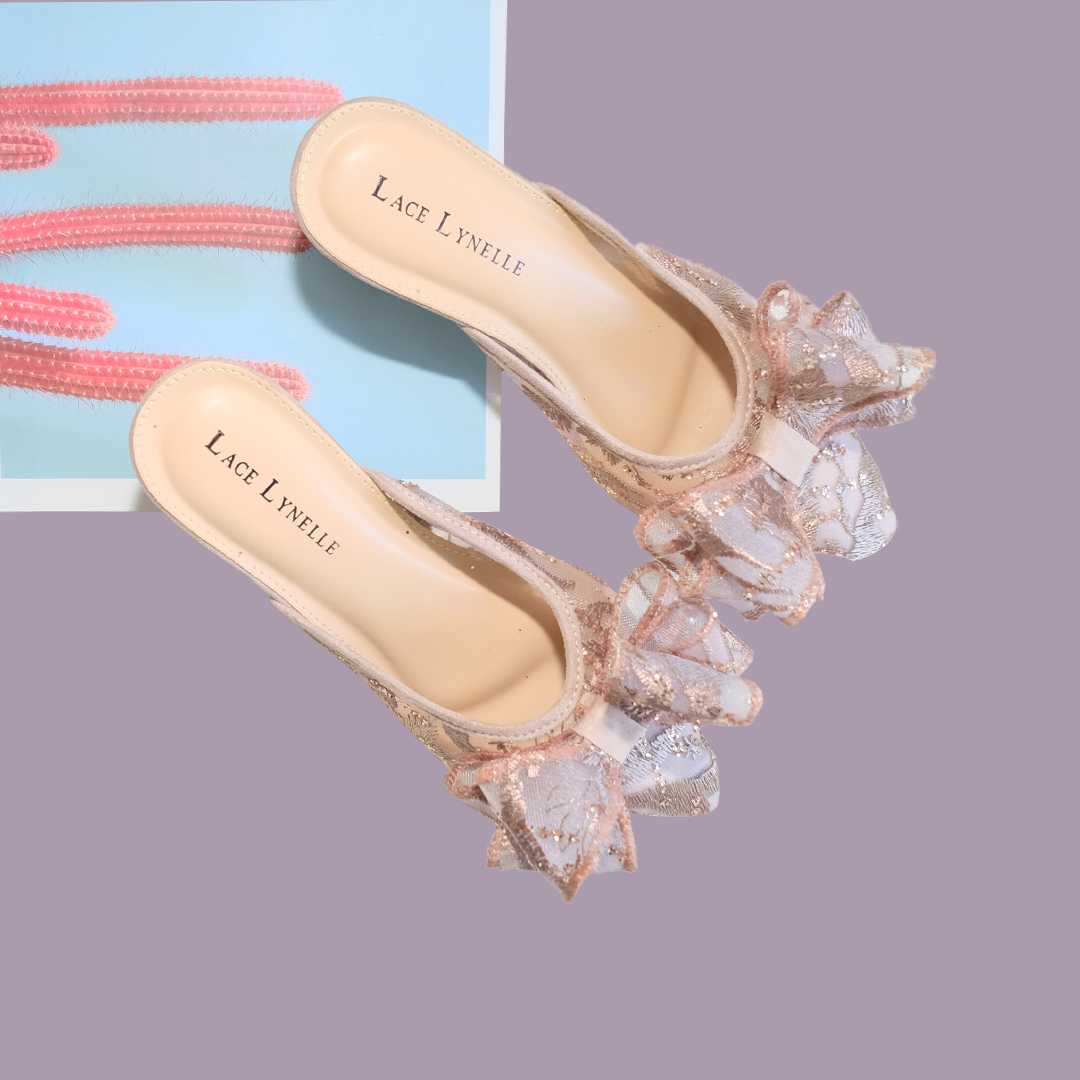 LACE LYNELLE HEELS CHUNKY CILLA