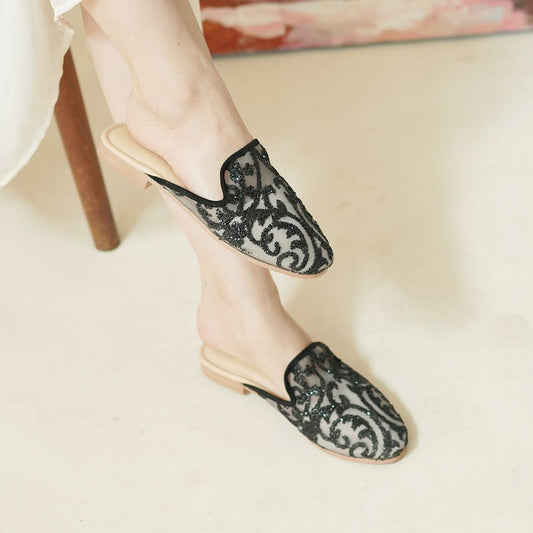 LACE LYNELLE MULES CASSIE